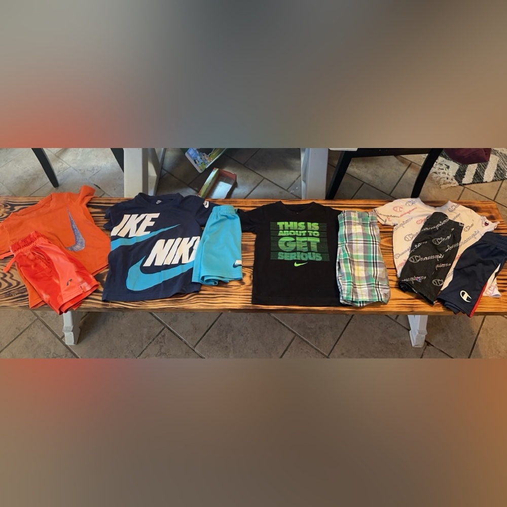 Nike Kids Blue and Black T-Shirt Set